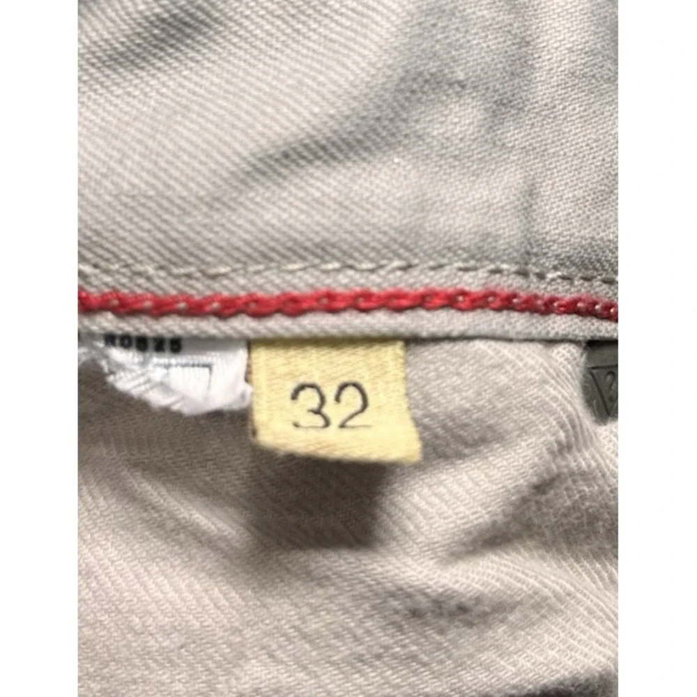 Guess Mens Jeans 32 X 32‎ Lincoln Slim Straight Gray Waxed Denim Stretch Pockets
